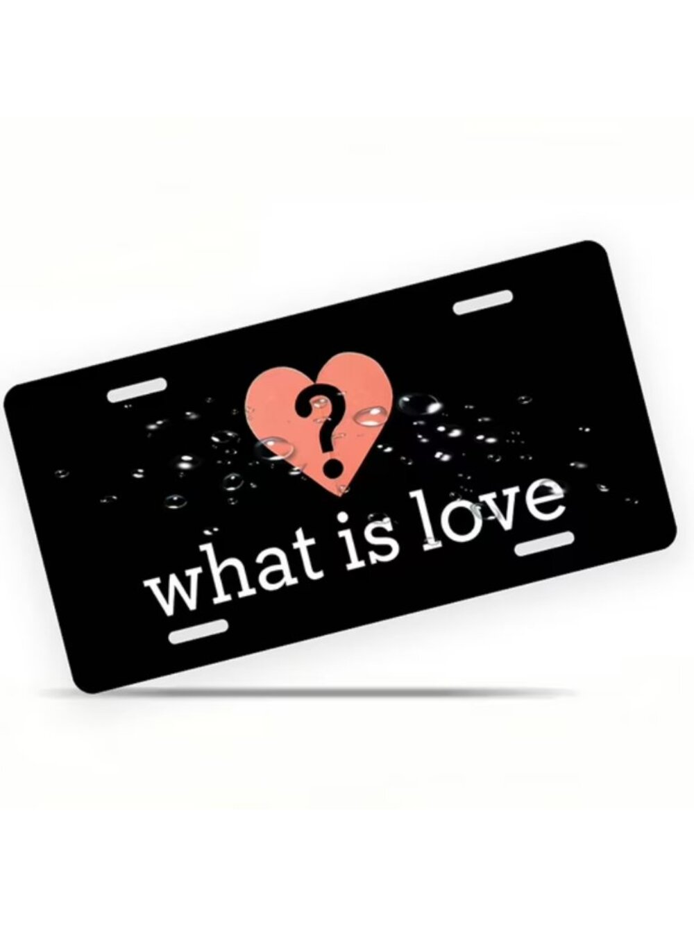 License Plate, Love Inquiry Graphic Decorative Front,Personalized Stainless Stee